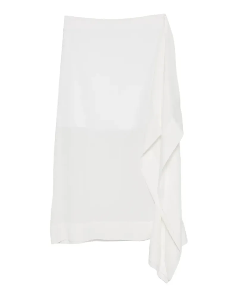 Carven asymmetric draped midi skirt - Weiß Weiß