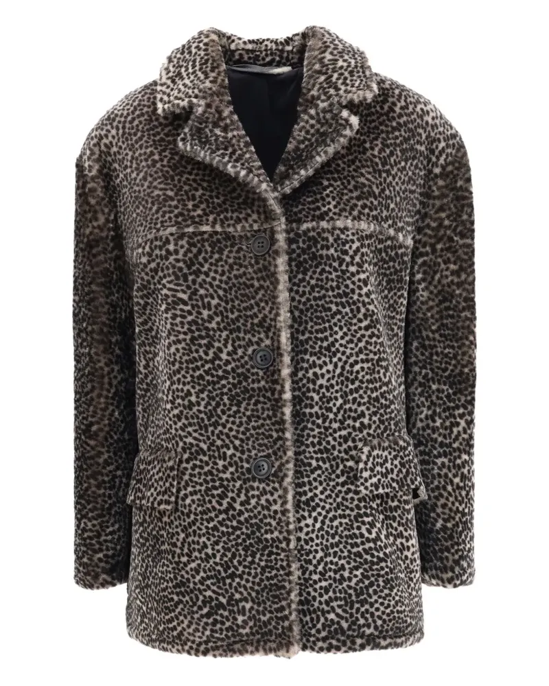 Salvatore Santoro Jacke mit Leoparden-Print - Schwarz Schwarz