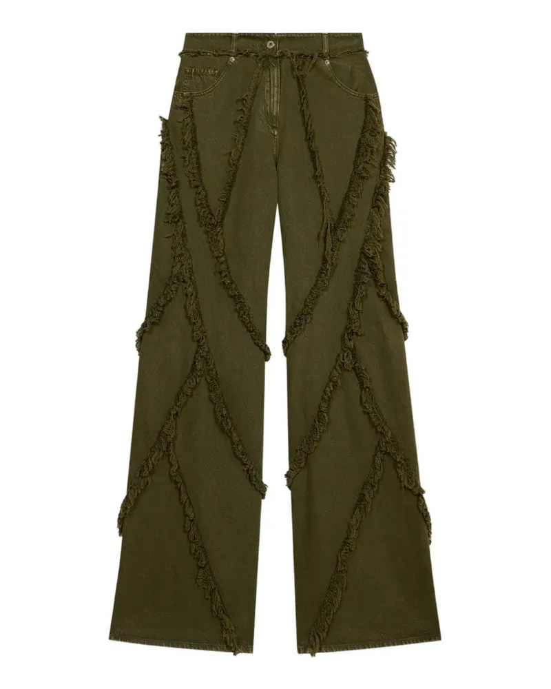 Blumarine Ausgefranste Jeans - Grün Grün