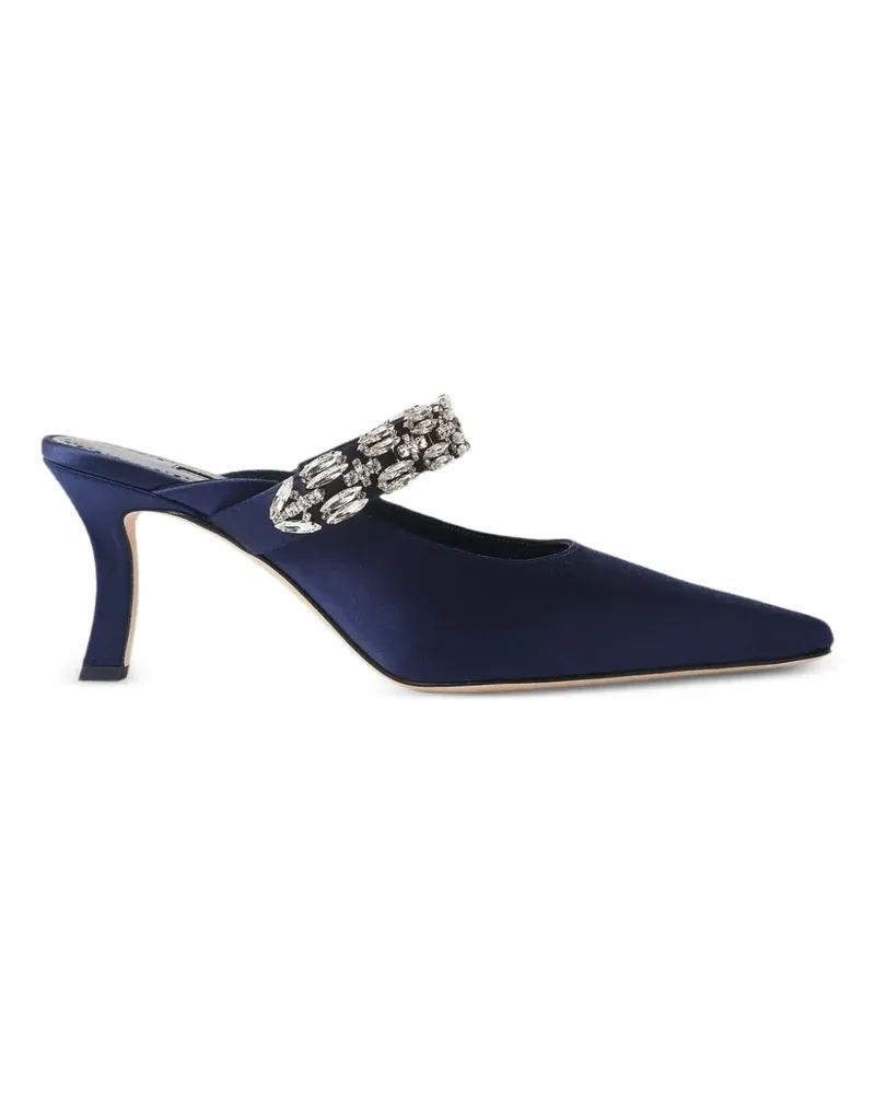 Manolo Blahnik Verzierte Tamolmu Mules - Blau Blau
