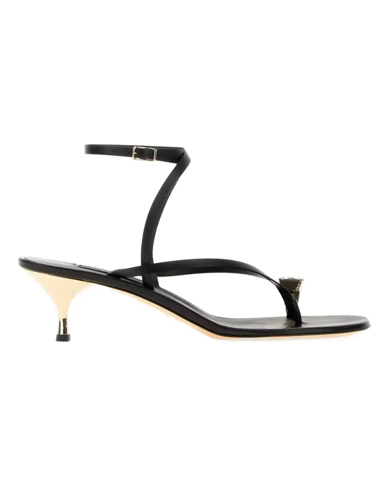 Casadei crystal-embellished wrap-around sandals - Schwarz Schwarz