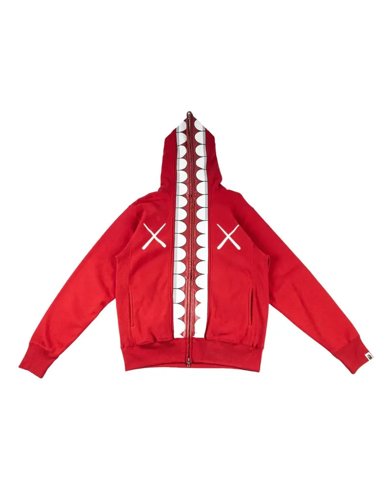 KAWS x BAPEgraphic-print hoodie - Rot Rot