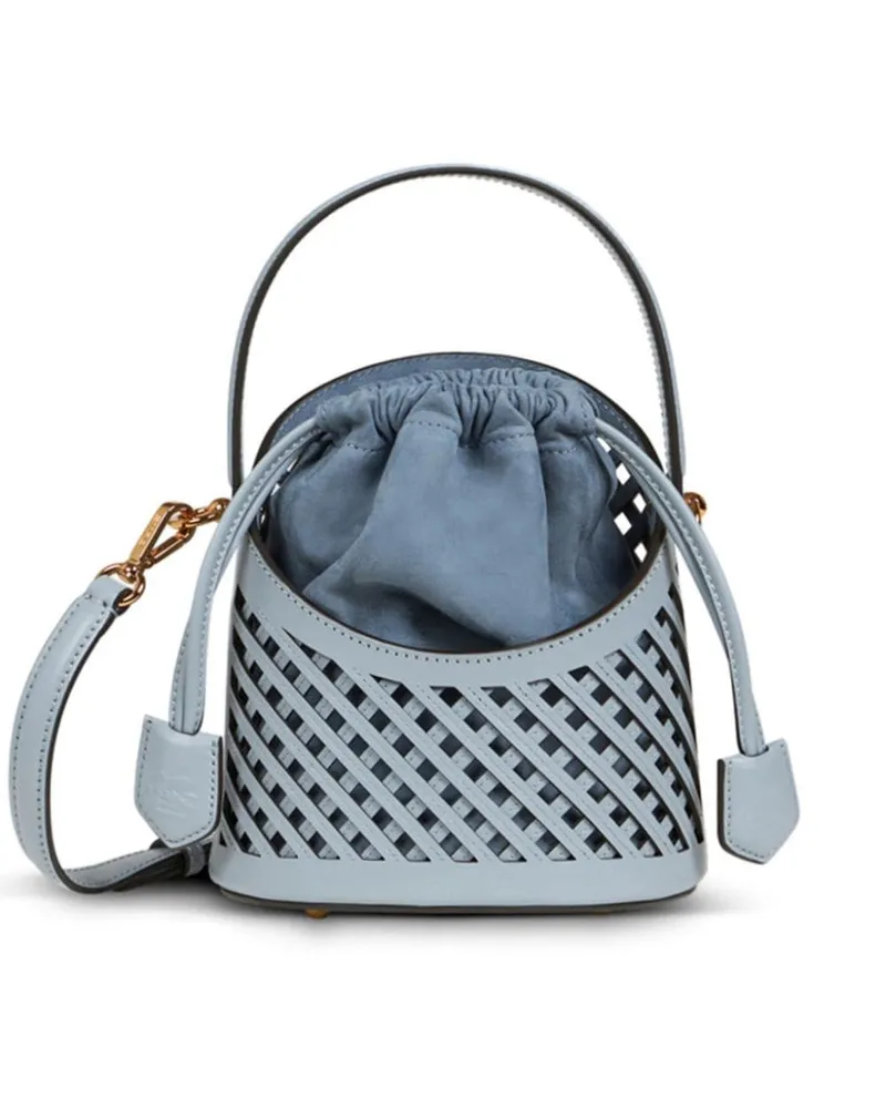 Etro Kleine Saturno Umhängetasche mit Cut-Out - Blau Blau