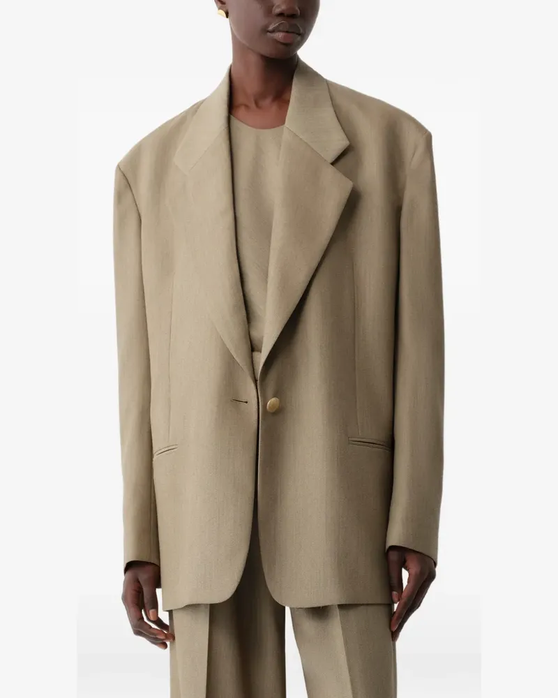 Calvin Klein single-breasted peak-lapel blazer - Nude Nude