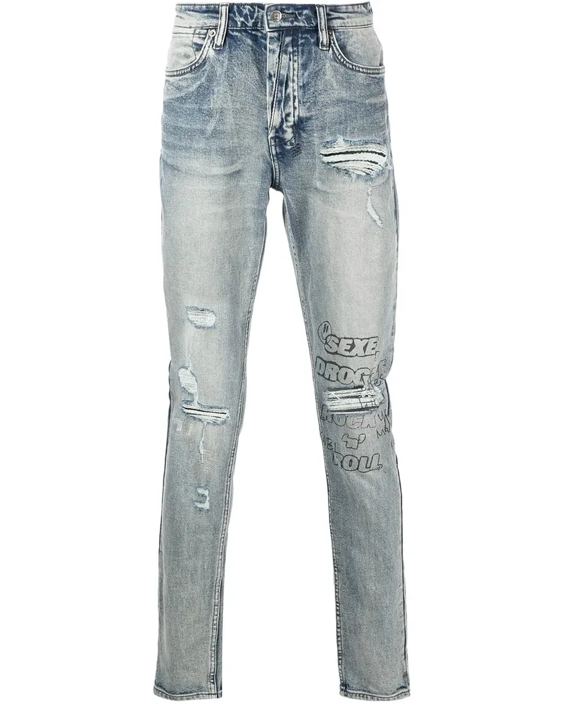 ksubi Klassische Slim-Fit-Jeans - Blau Blau
