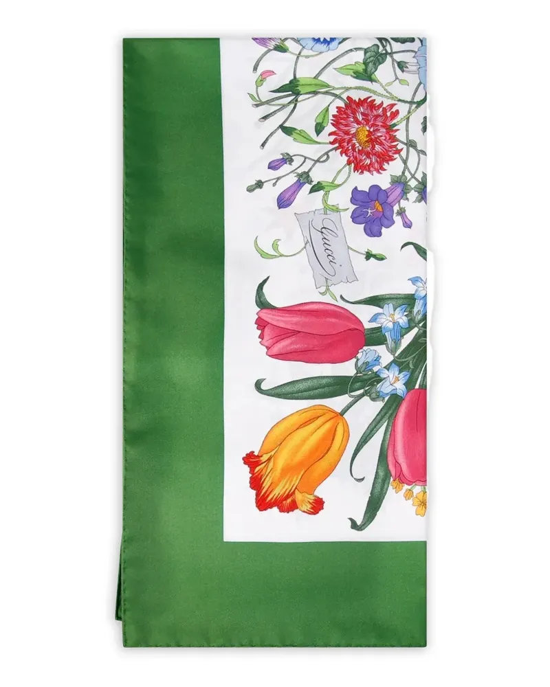 Gucci Schal mit Blumen-Print - Weiß Weiß