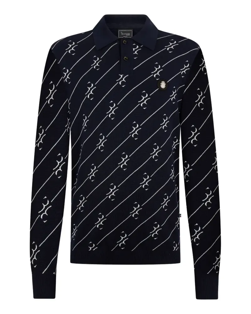 Billionaire Langärmeliges Poloshirt - Blau Blau