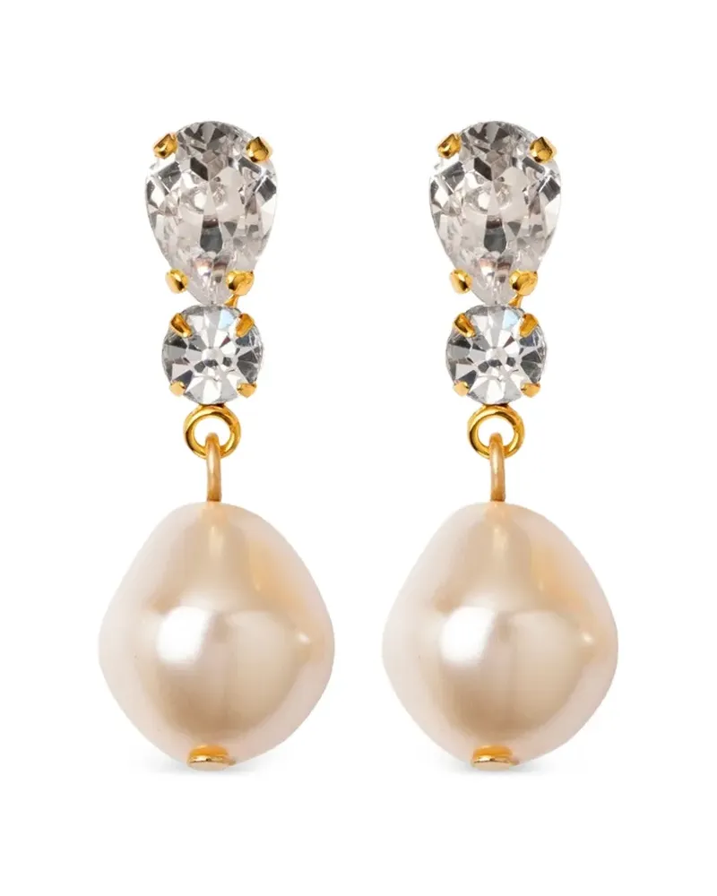 Jennifer Behr Kristina Ohrringe mit Kunstperlen - Gold Gold