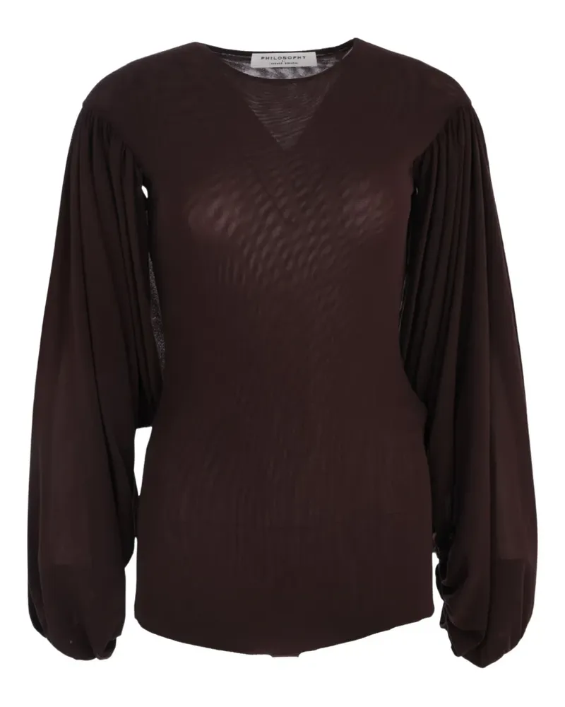 Philosophy Di Lorenzo Serafini balloon-sleeve blouse - Braun Braun