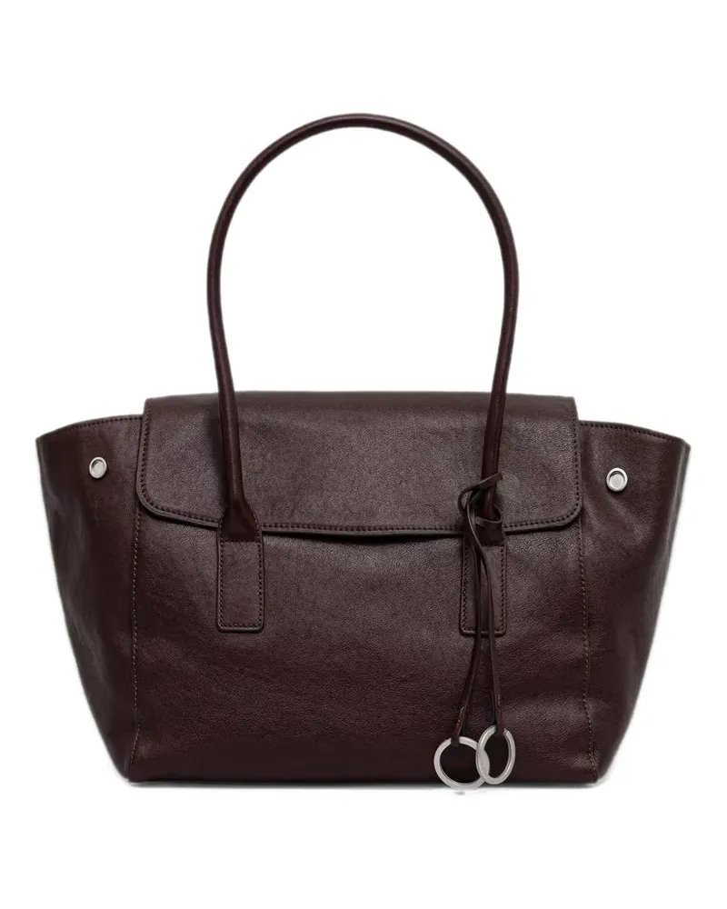 Marc O'Polo large Gaby leather flap-top tote bag - Rot Rot