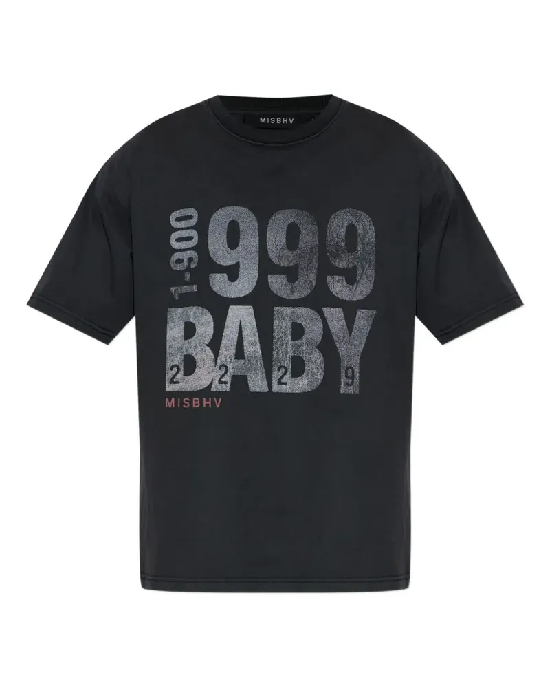 MISBHV T-Shirt mit grafischem Print - Schwarz Schwarz