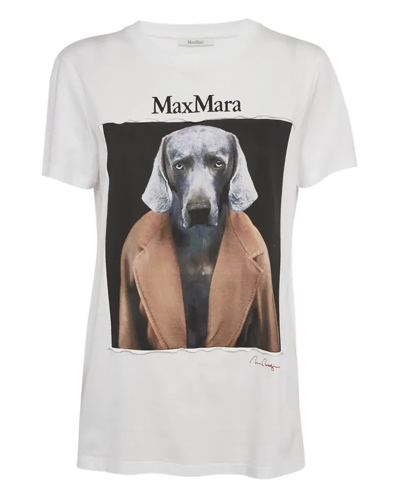 Max Mara cotton print T-shirt - Weiß Weiß