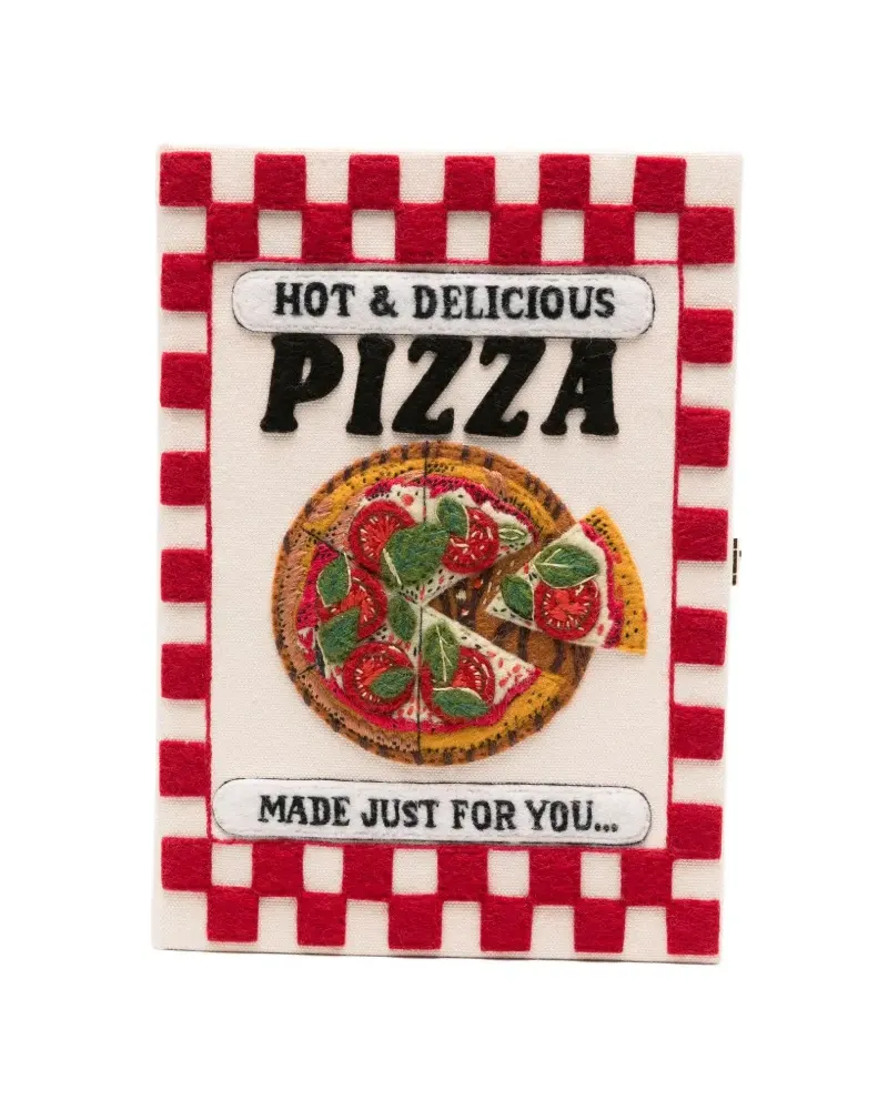 Olympia Le-Tan Pizza Box Buch-Clutch - Weiß Weiß