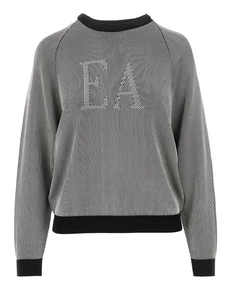 Emporio Armani Gerippter Strickpullover - Schwarz Schwarz