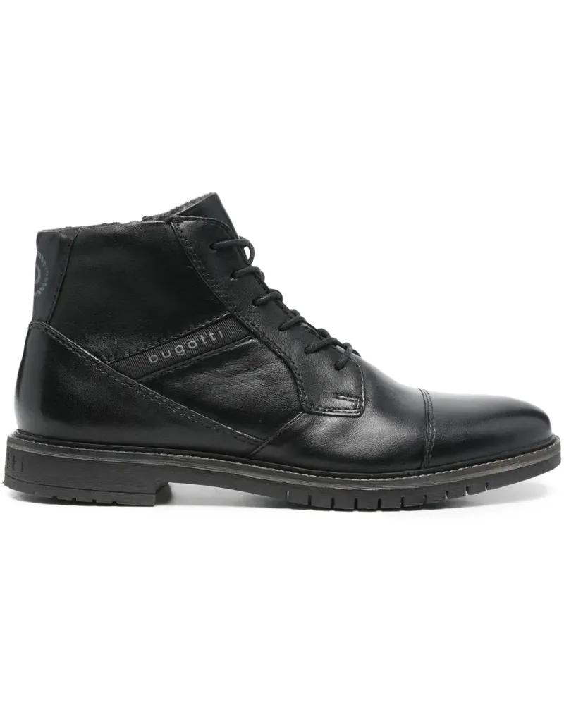 Bugatti Stiefel mit Schnürung - Schwarz Schwarz