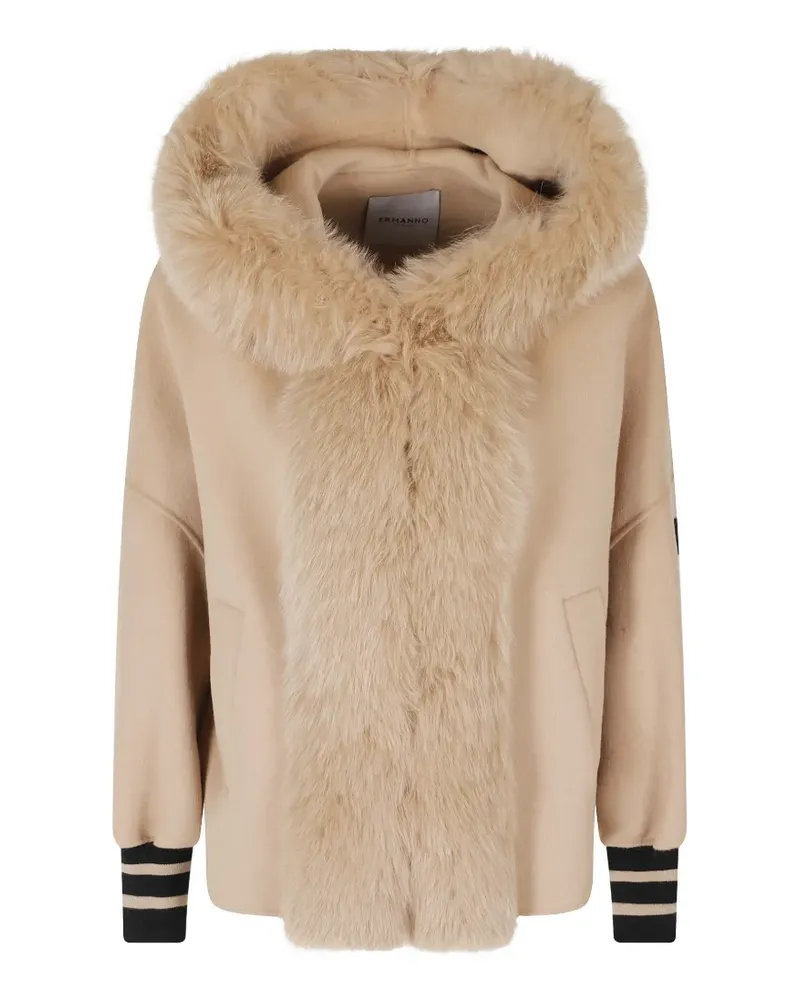 Ermanno Scervino Jacke mit Shearling-Besatz - Nude Nude