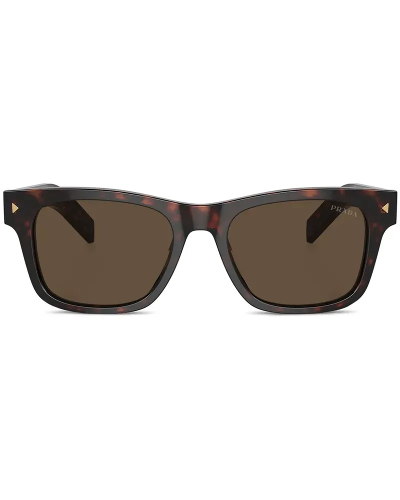 Prada Sonnenbrille mit eckigem Gestell - Braun Braun