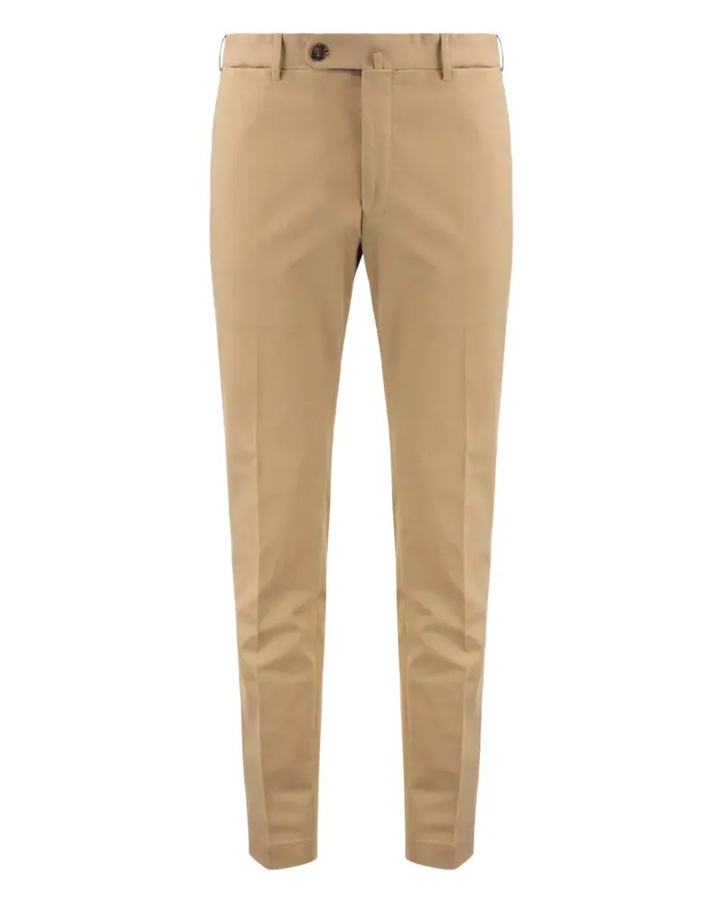 Slowear buttoned-welt-pocket chino trousers - Nude Nude