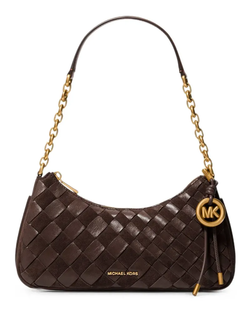 Michael Kors Schultertasche mit Logo-Schild - Braun Braun