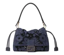 Mittelgroße Mamma Baguette Schultertasche - Blau