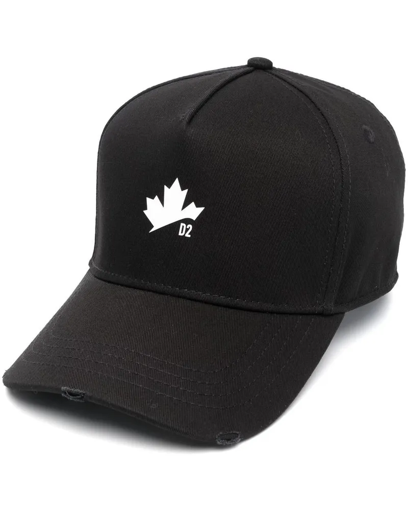Dsquared2 Baseballkappe mit Logo-Print - Schwarz Schwarz