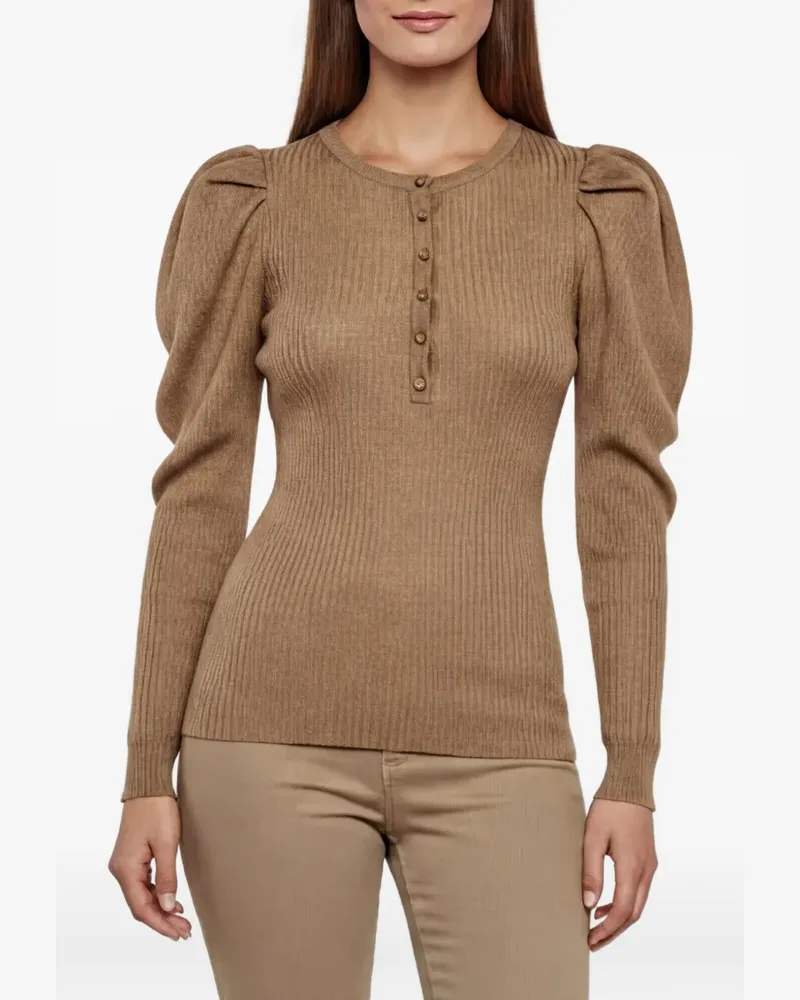 Gabriela Hearst Nessa puff-sleeve blouse - Braun Braun