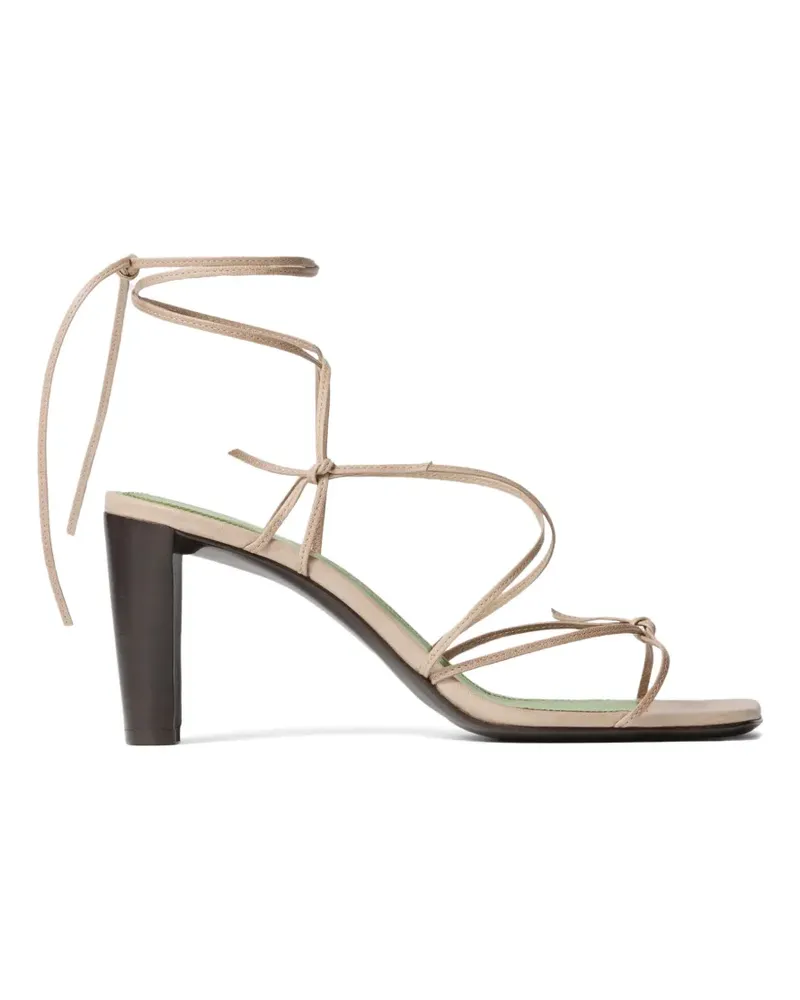 Christophe Lemaire Hohe Sandalen mit Knöchelband - Nude Nude