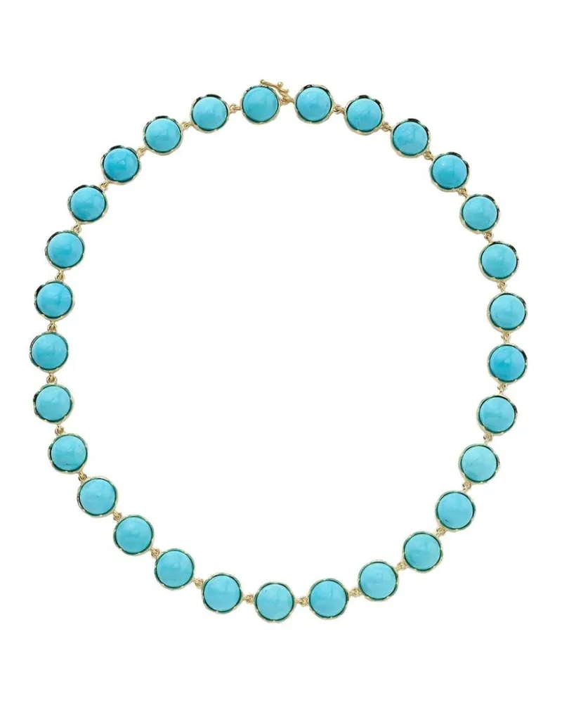 Irene Neuwirth 18kt Gelbgoldhalskette mit Türkis Gold