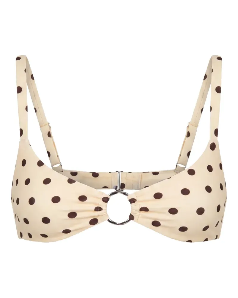 NICHOLAS Halia polka-dot bikini bottoms - Nude Nude