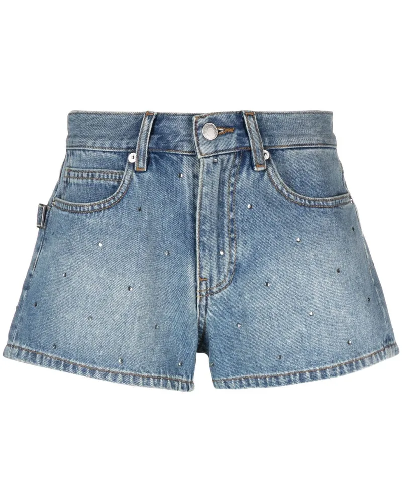 Zadig & Voltaire Jeans-Shorts mit Strass Blau