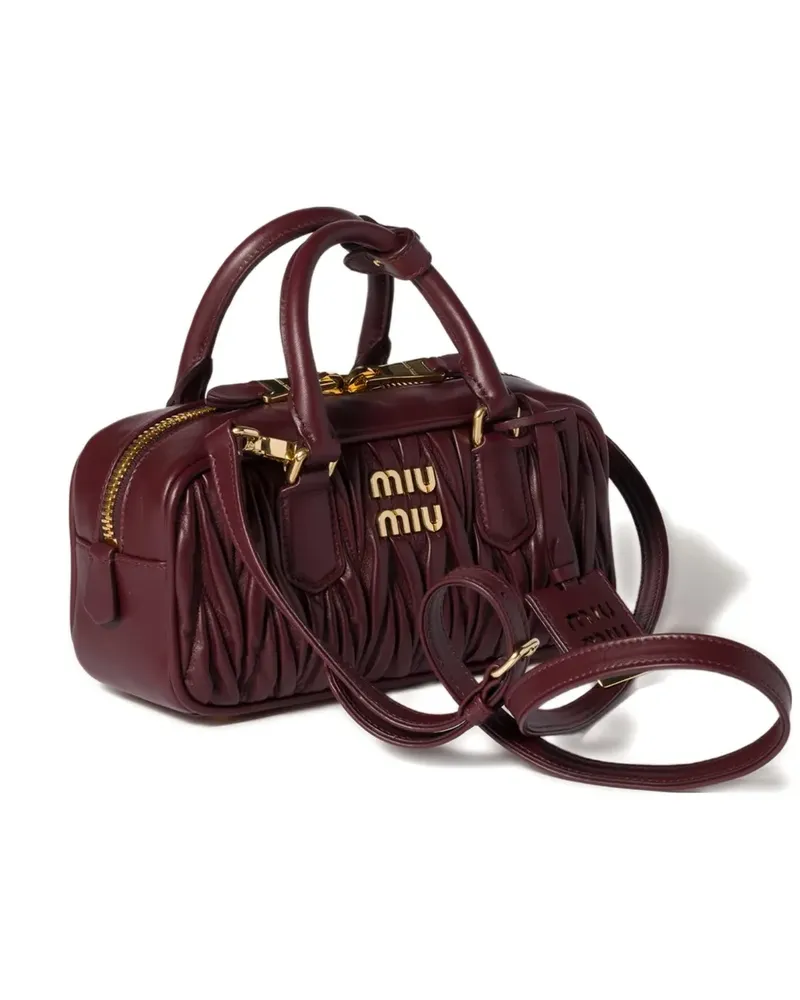 Miu Miu Arcadie matelassé nappa leather bag - Rot Rot