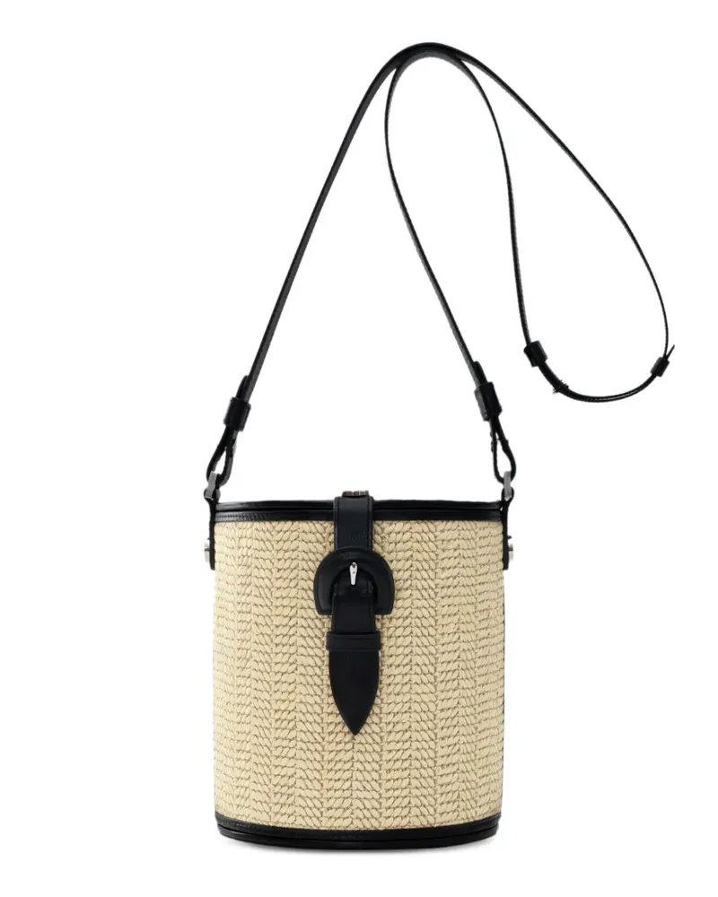 PERRIN PARIS La Parisienne Beuteltasche aus Raffiabast - Nude Nude