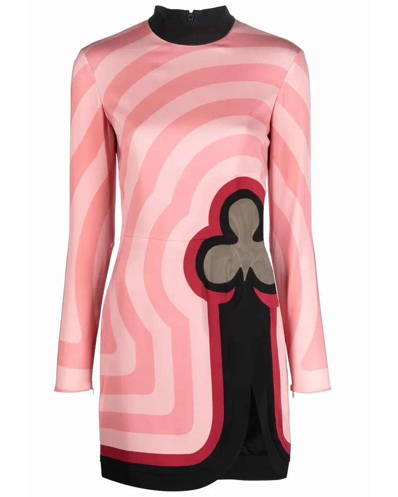 Casablanca Paris Minikleid mit "Club"-Print Rosa