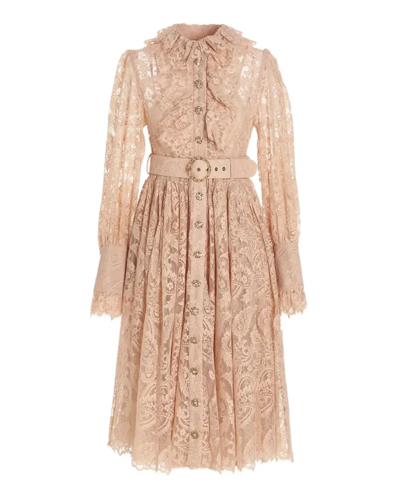 Zimmermann Gerüschtes Kaleidoscope Midikleid - Rosa Rosa