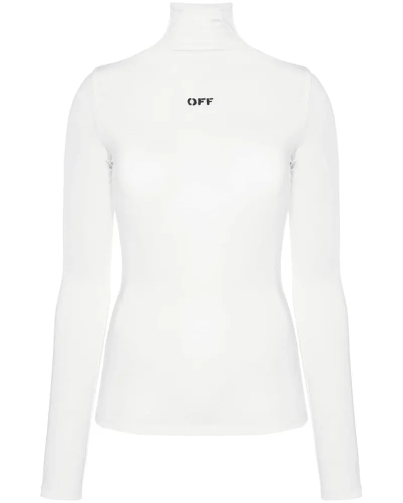 OFF-WHITE Enges Oberteil mit Logo-Print - Weiß Weiß