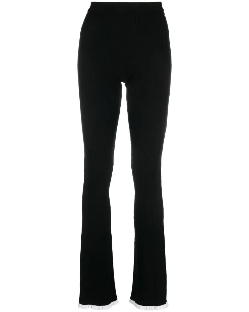 MSGM Hose mit hohem Bund - Schwarz Schwarz