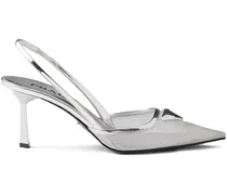 Slingback-Pumps mit Triangel-Logo 75mm - Weiß