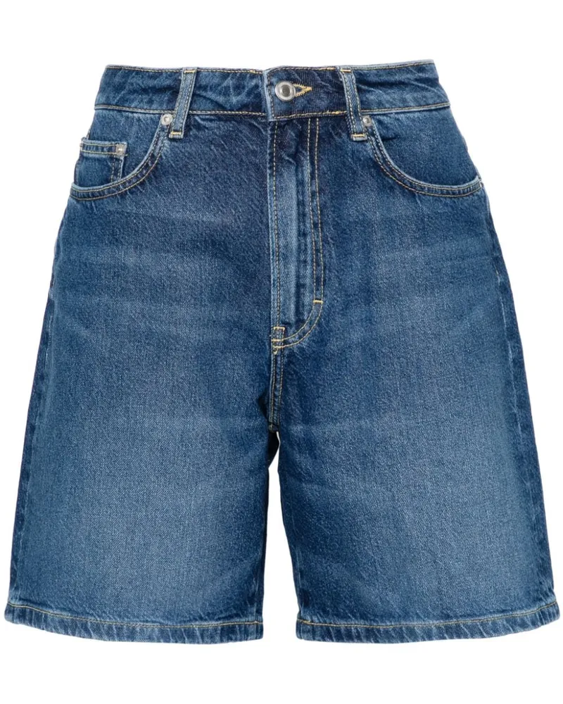 JEANERICA Jeans-Shorts mit hohem Bund - Blau Blau