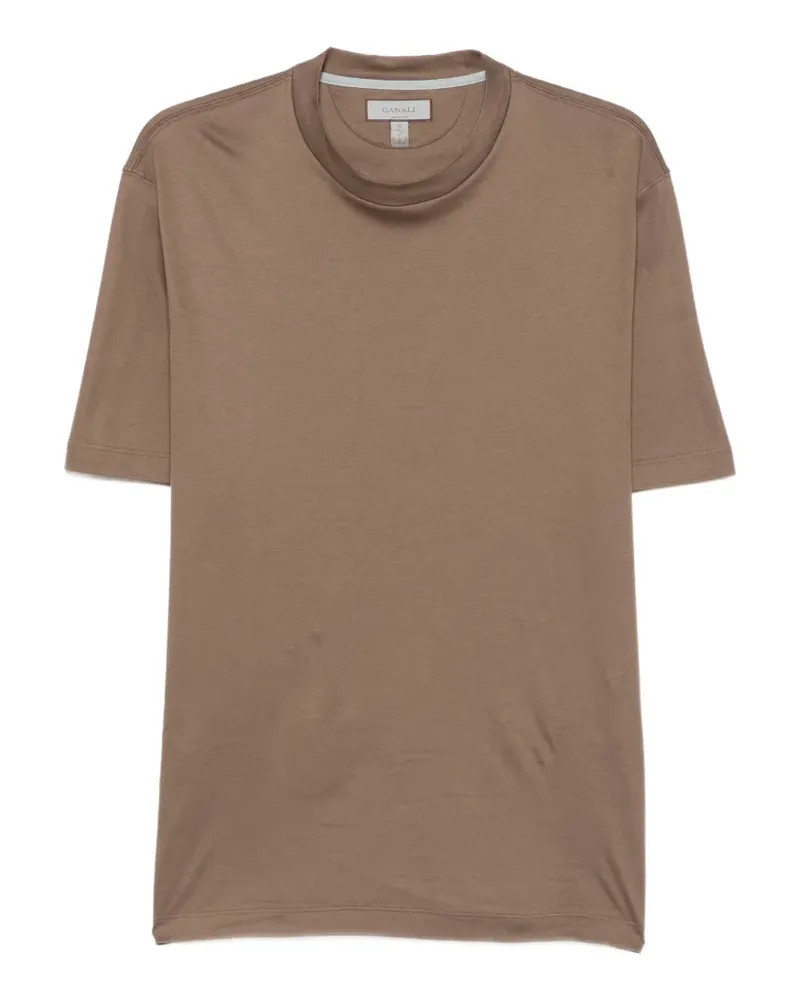Canali Pullover mit kurzen Ärmeln - Nude Nude