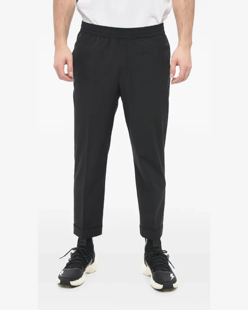 Neil Barrett elastic-waistband pocket trousers - Schwarz Schwarz