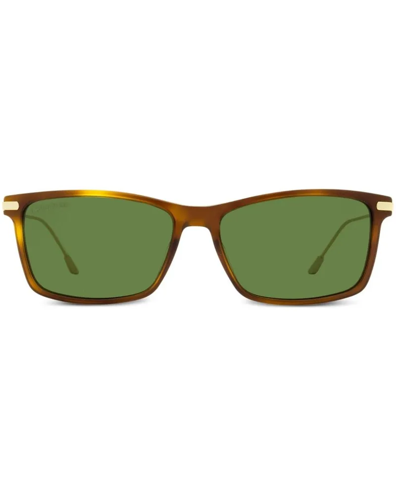 Longines Sonnenbrille mit eckigem Gestell - Braun Braun