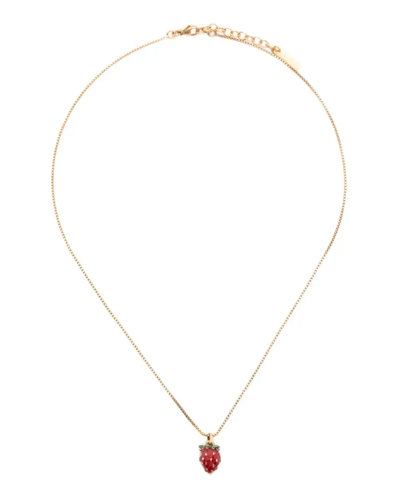 Saint Laurent Halskette mit Erdbeer-Anhänger - Gold Gold