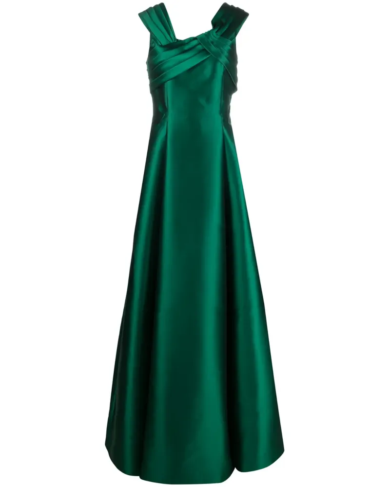 Alberta Ferretti Asymmetrisches Abendkleid mit Falten - Grün Grün