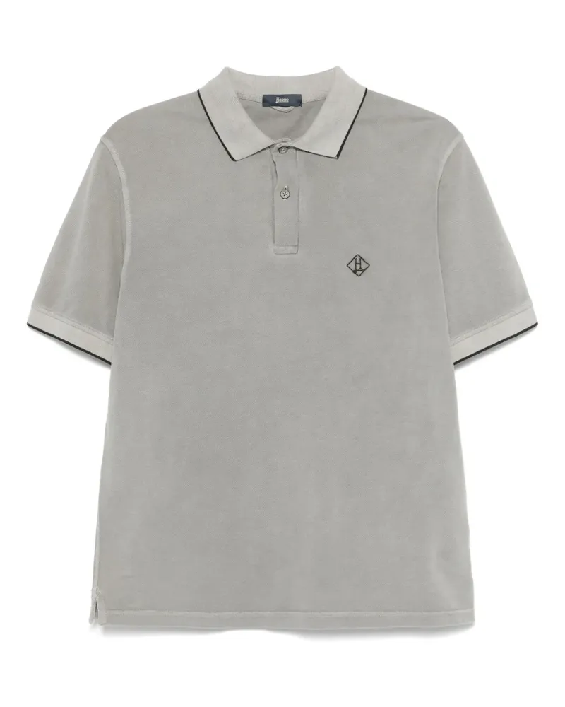Herno Poloshirt mit Logo-Stickerei - Braun Braun