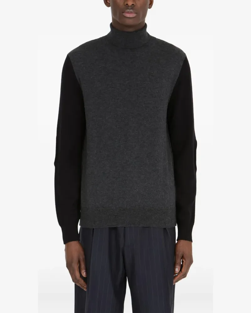 Maison Margiela Pullover mit gestreiftem Einsatz - Schwarz Schwarz