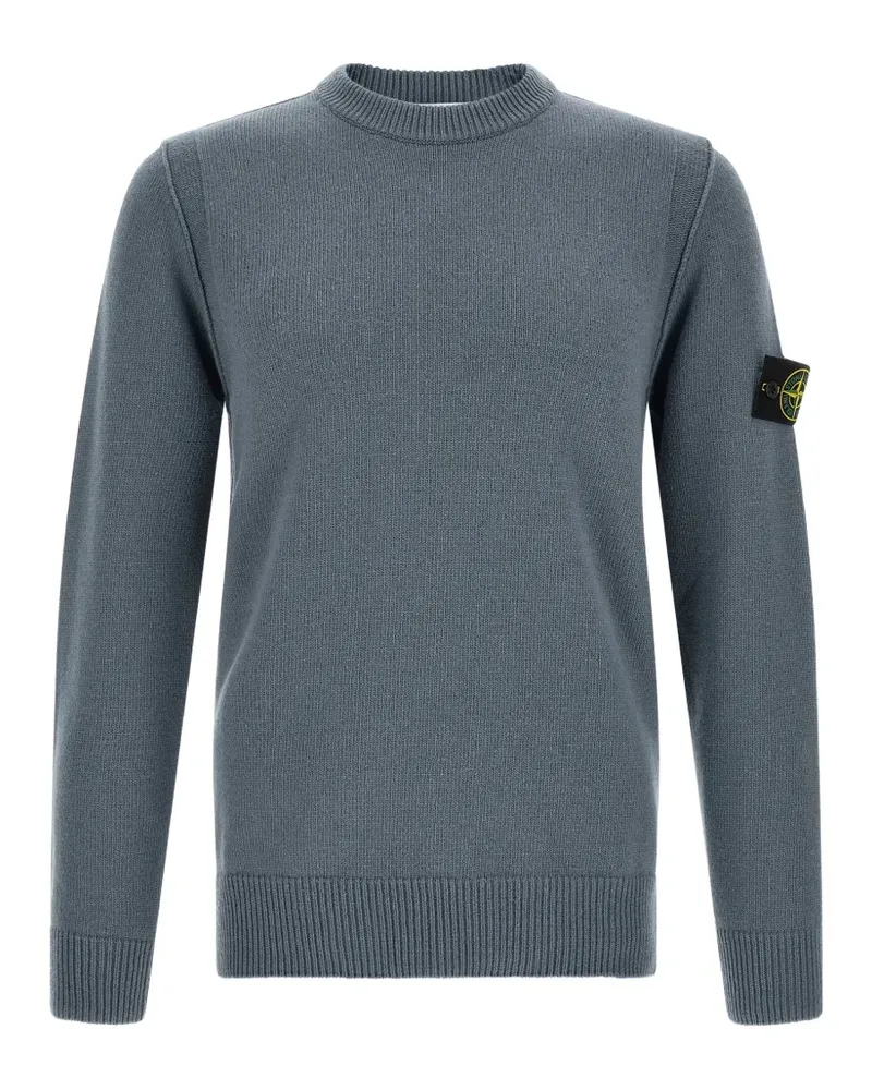 Stone Island 5100072 Pullover mit Kompass-Patch - Blau Blau