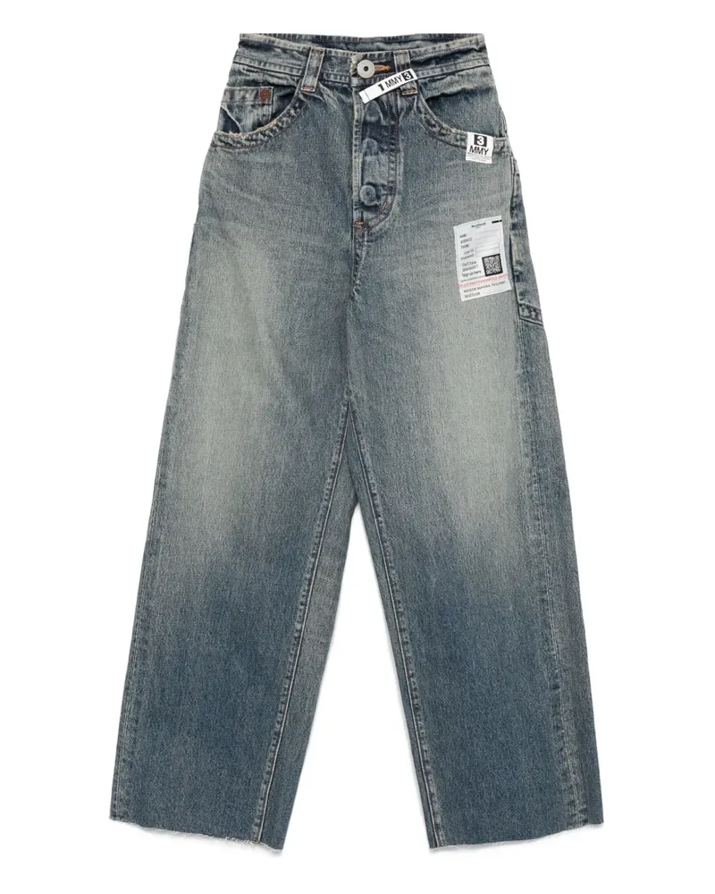 MIHARAYASUHIRO Amateur Sewn Like Wide Jeans mit ausgefranstem Saum - Blau Blau