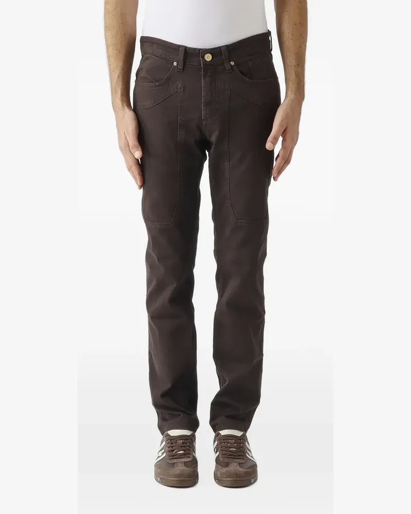 Jeckerson John contrast-patch trousers - Braun Braun