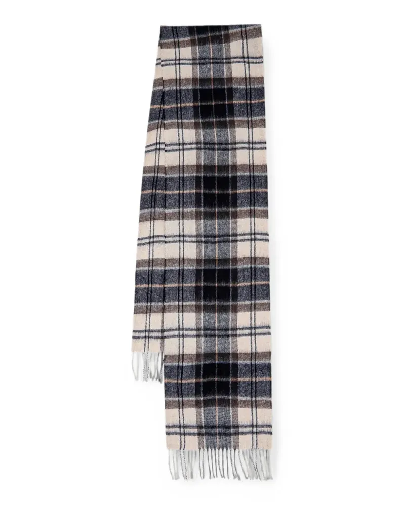Barbour tartan fringed scarf - Nude Nude