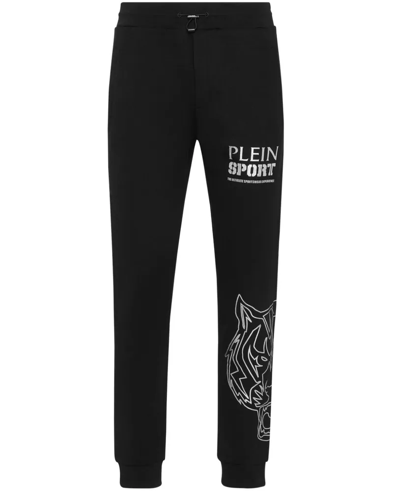 Philipp Plein Jogginghose mit Tiger-Motiv - Schwarz Schwarz